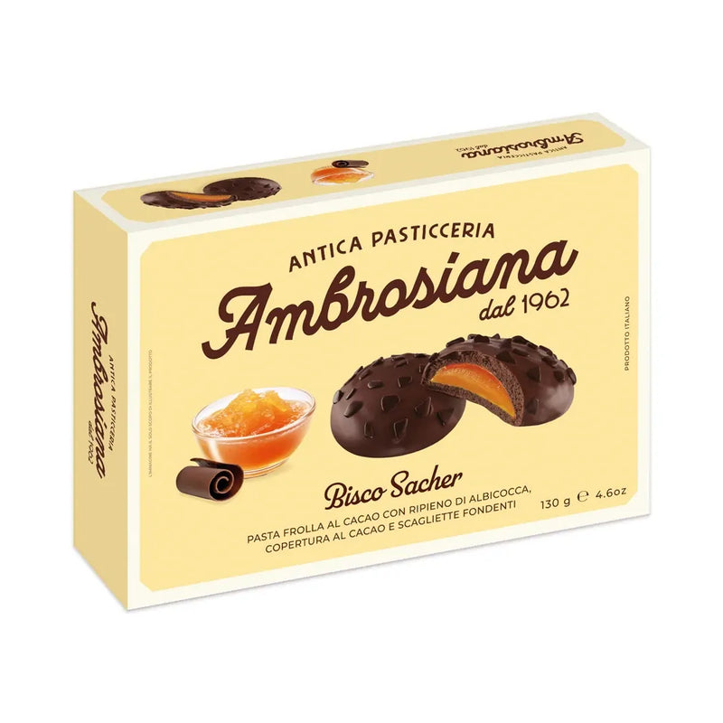 Pico Sacher Italian biscuit box with chocolate-filled pastries and fruit jam
