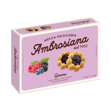 Gemme Frutti di Bosco Italian biscuit box with berry-filled crumb cookies