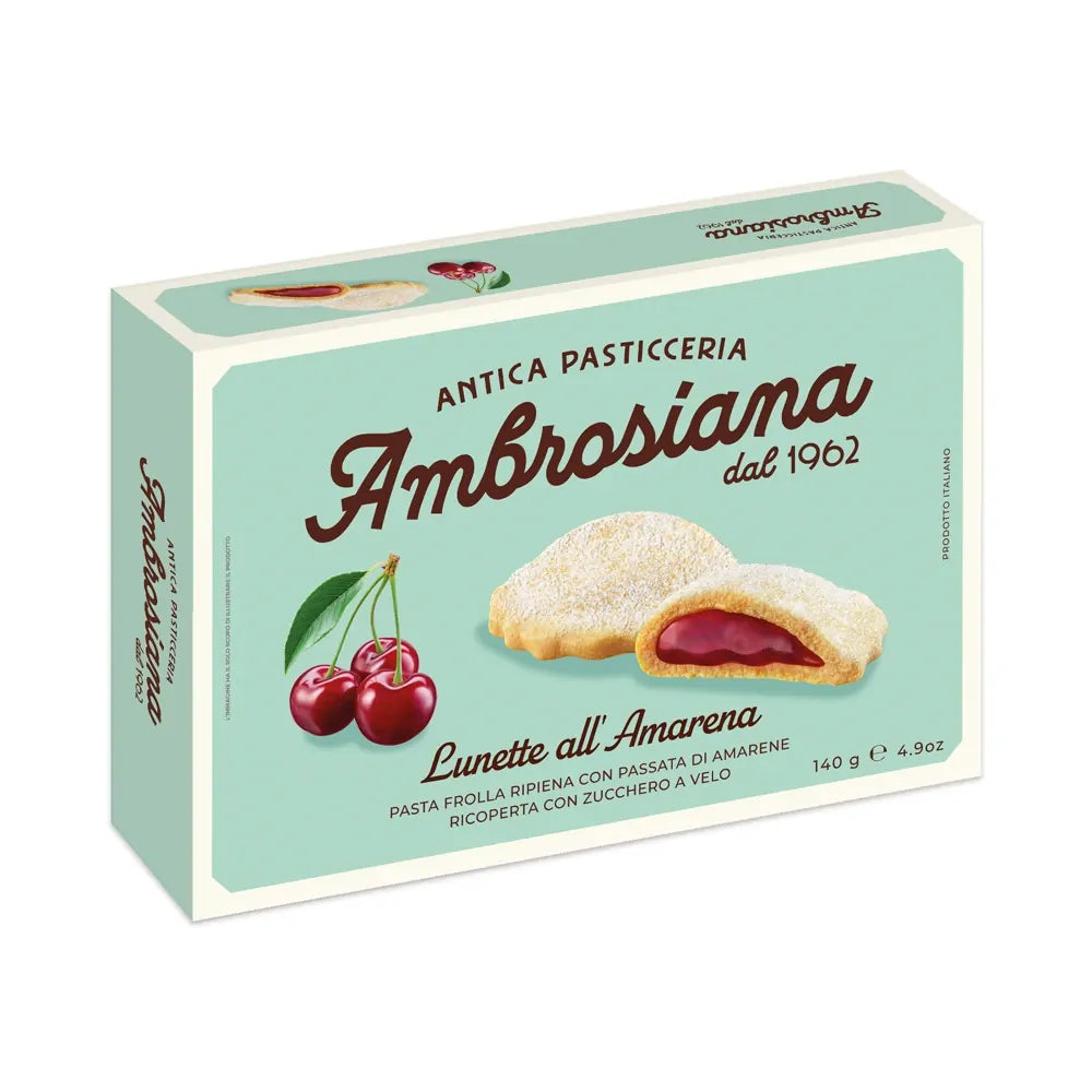 Lunette all’Amarena Italian biscuit box with cherry jam filled cookies