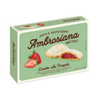 Lunette alla Fragola Italian biscuit box with strawberry jam filled cookies