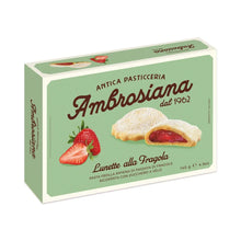Lunette alla Fragola Italian biscuit box with strawberry jam filled cookies
