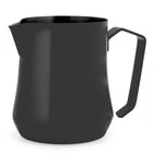 Black milk jug with spout and arched handle
