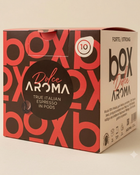Dolce Aroma coffee pods box, Forte/Strong label with 10 count graphic