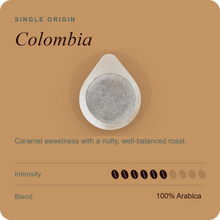 Colombia single-origin 100% Arabica coffee pod, single foil pod