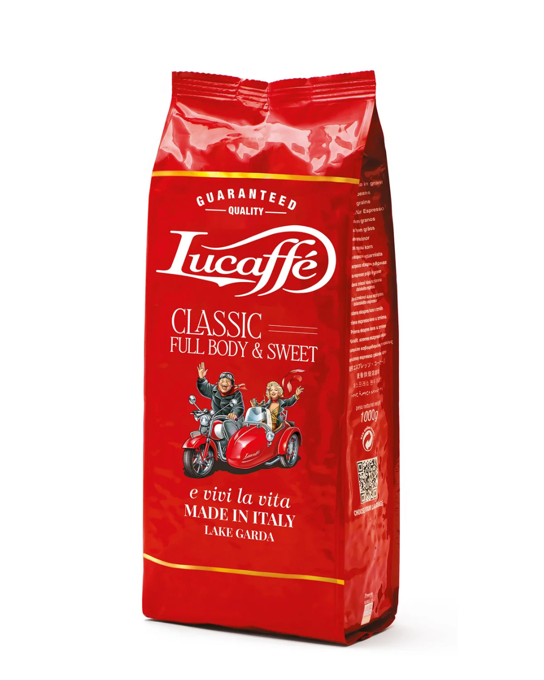 Lucaffé Classic coffee beans bag, red 700g pouch