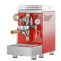 Red Elba Quattro V02 espresso machine with portafilter, steam wand, stainless parts