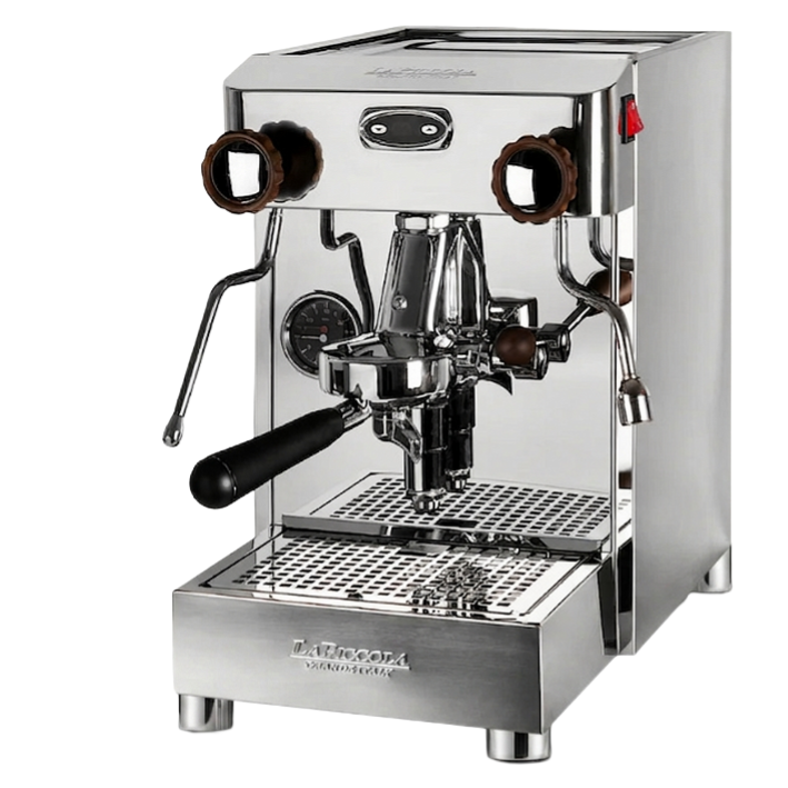 LaPiccola Guilia Caffe Vapore espresso machine, stainless steel with steam wand and portafilters