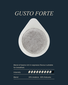 Coffee Pod Gusto Forte (Naked Pods - 25 QTY Packs, not Individually Wrapped)