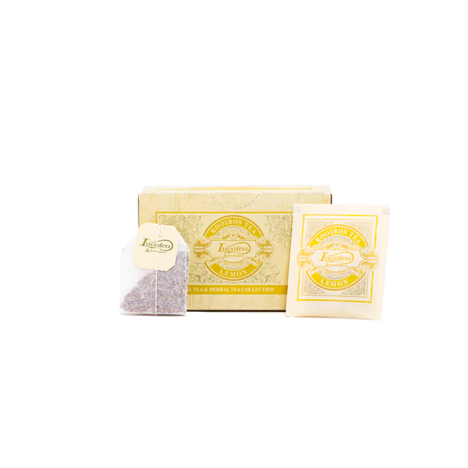 Lucaffé LucaTea Rooibos Lemon tea bags in box with individual sachet