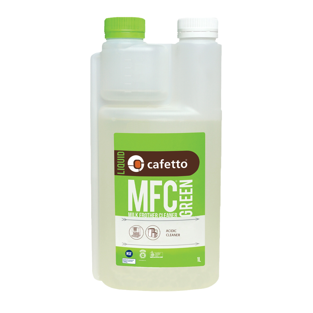 MFC® milk frother cleaner 1L bottle with green label