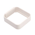 White handsfree riser frame with open square platform and raised edges