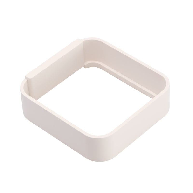 White handsfree riser frame with open square platform and raised edges
