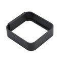 Black handsfree riser frame with open square platform and raised edges