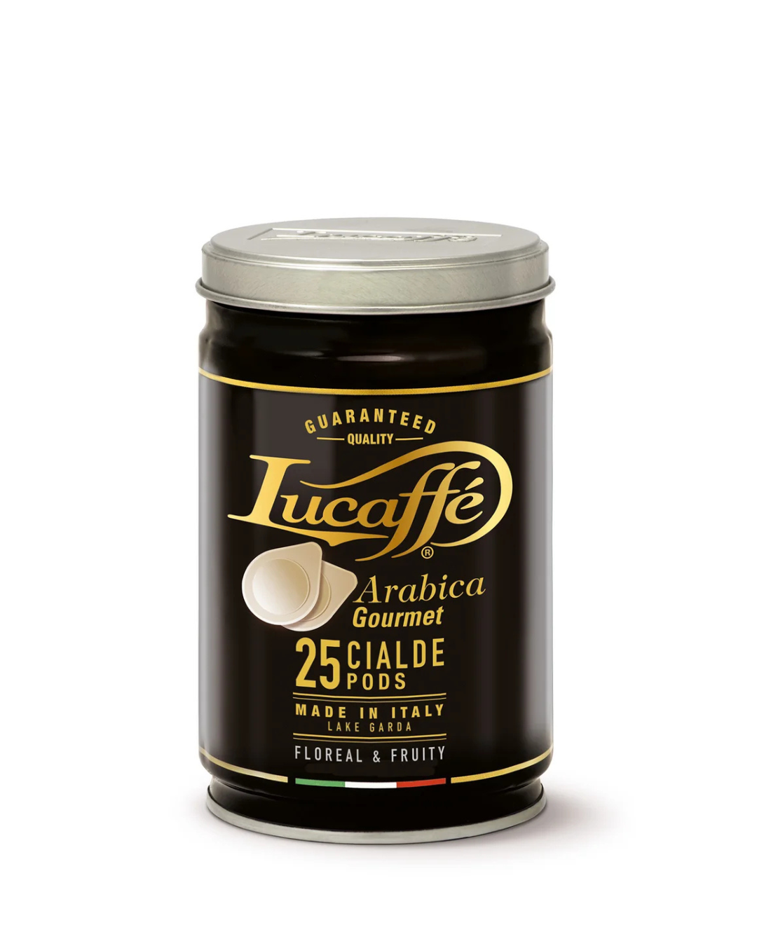 Lucaffé Arabica gourmet ESE coffee pods, 25-count tin