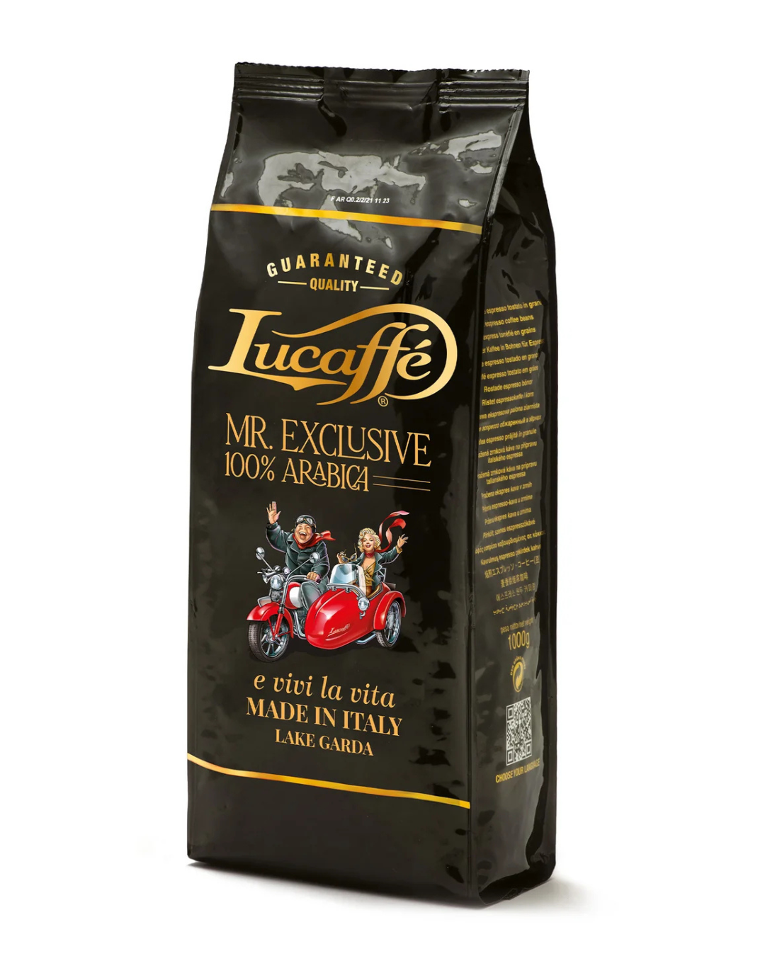 Lucaffé Mr. Exclusive 100% Arabica coffee beans bag