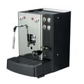 LaPiccola pod coffee machine with steam wand, front control knobs and drip tray
