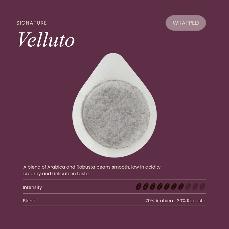 Coffee pod with filter mesh, teardrop shape