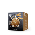 Barley tea ESE pod box with Orzo aroma branding and barley grain artwork
