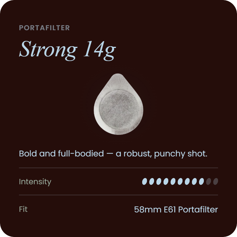 Strong 14g ESE coffee pod, single foil capsule for espresso machines