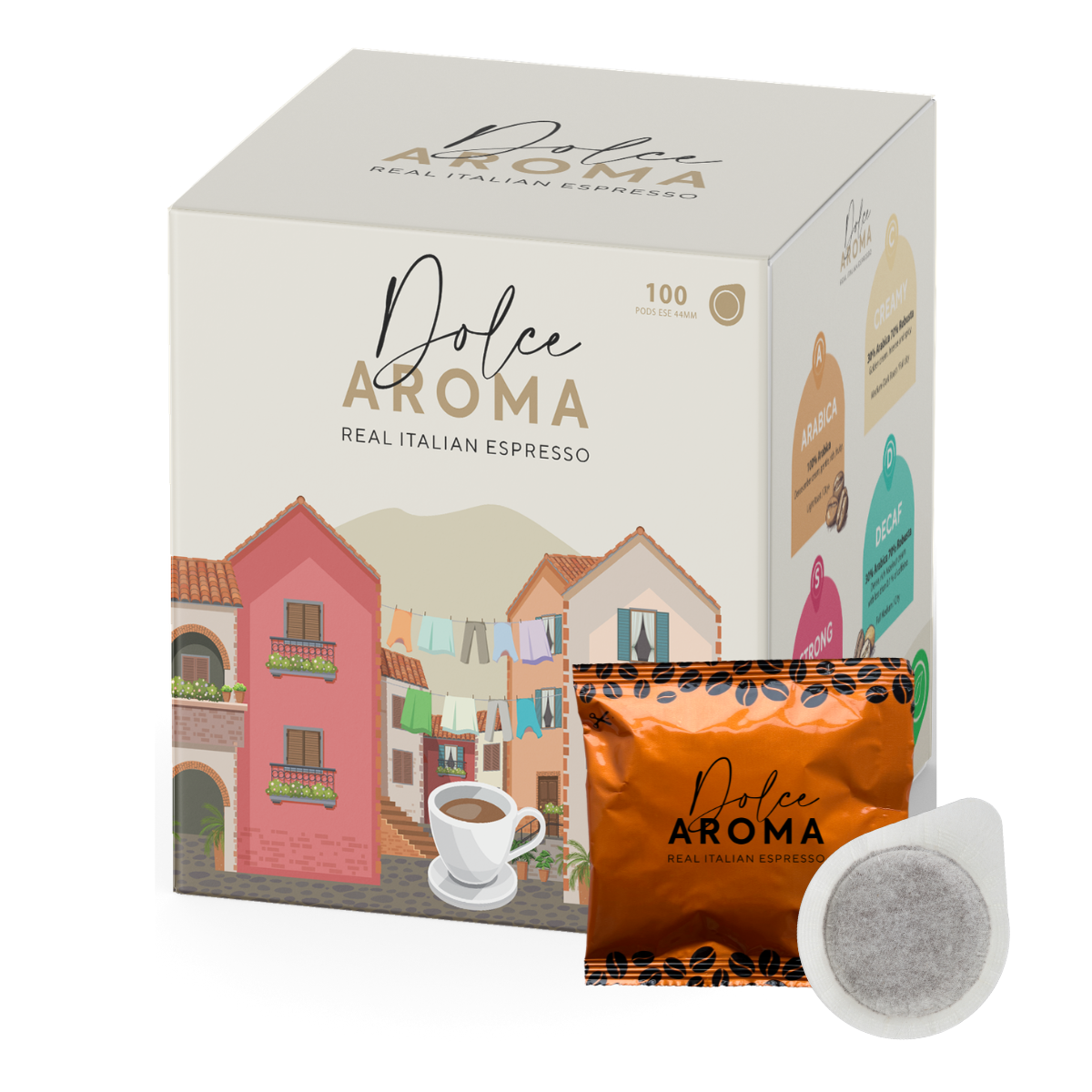 Dolce Aroma Coffee Arabica (100 ESE Pods)