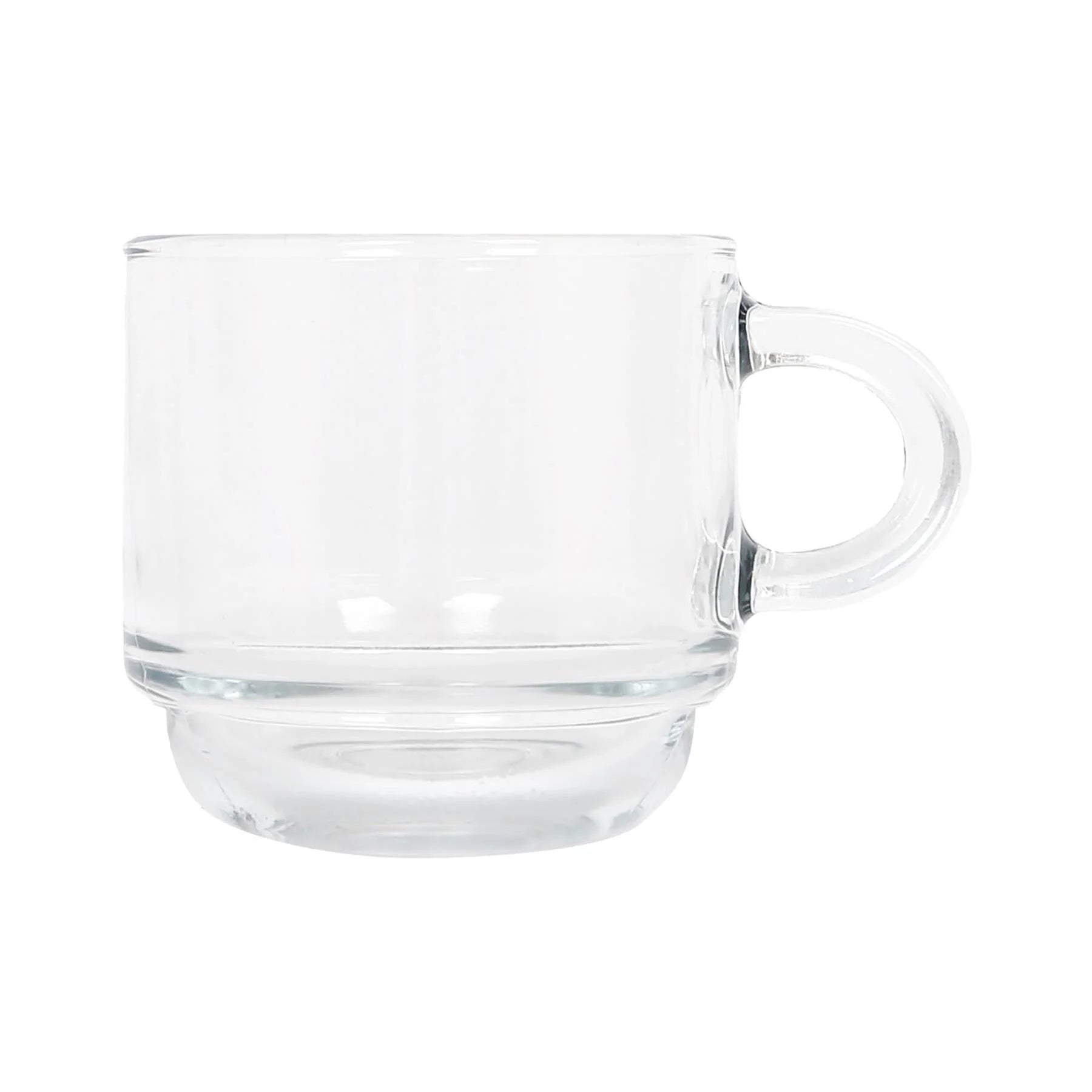 Stacking Glass Espresso Cup with Saucer 90ml (Set of 2)