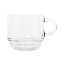 Stacking Glass Espresso Cup with Saucer 90ml (Set of 2)