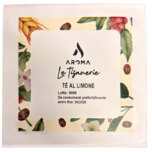 Aroma Le Tisanerie lemon herbal tea ESE pod wrapper with floral print