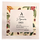Herbal tea pod pack with ORZO label and decorative botanical design