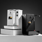 ESE coffee machine with stand, white and dark units side-by-side