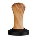 Light wood coffee tamper with black base