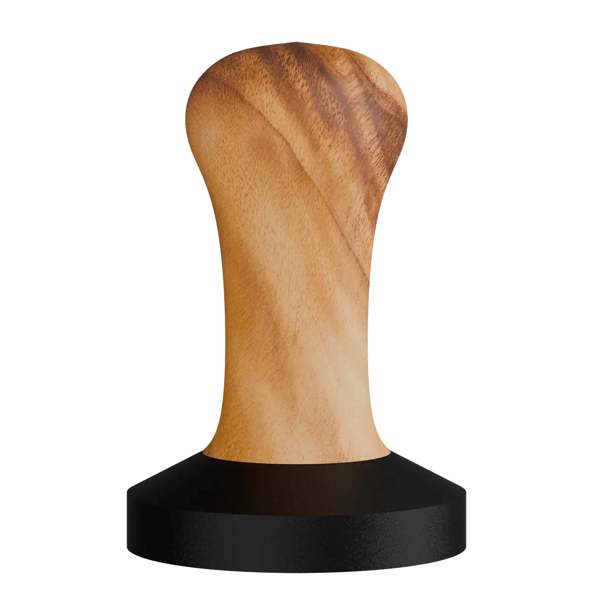 Light wood coffee tamper with black base